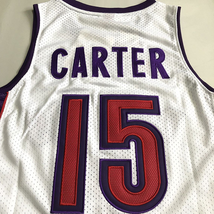 Camiseta Toronto Raptors Vince Carter NO 15 Hardwood Classics Blanco